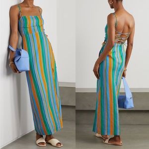 NWT STAUD Celestine Linen Stripe Dress 2